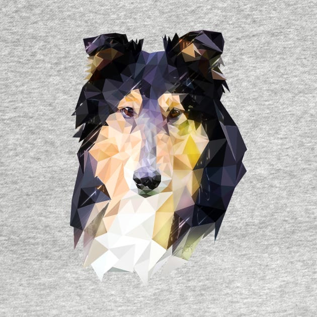 Rough Collie (Low Poly) by lunaroveda